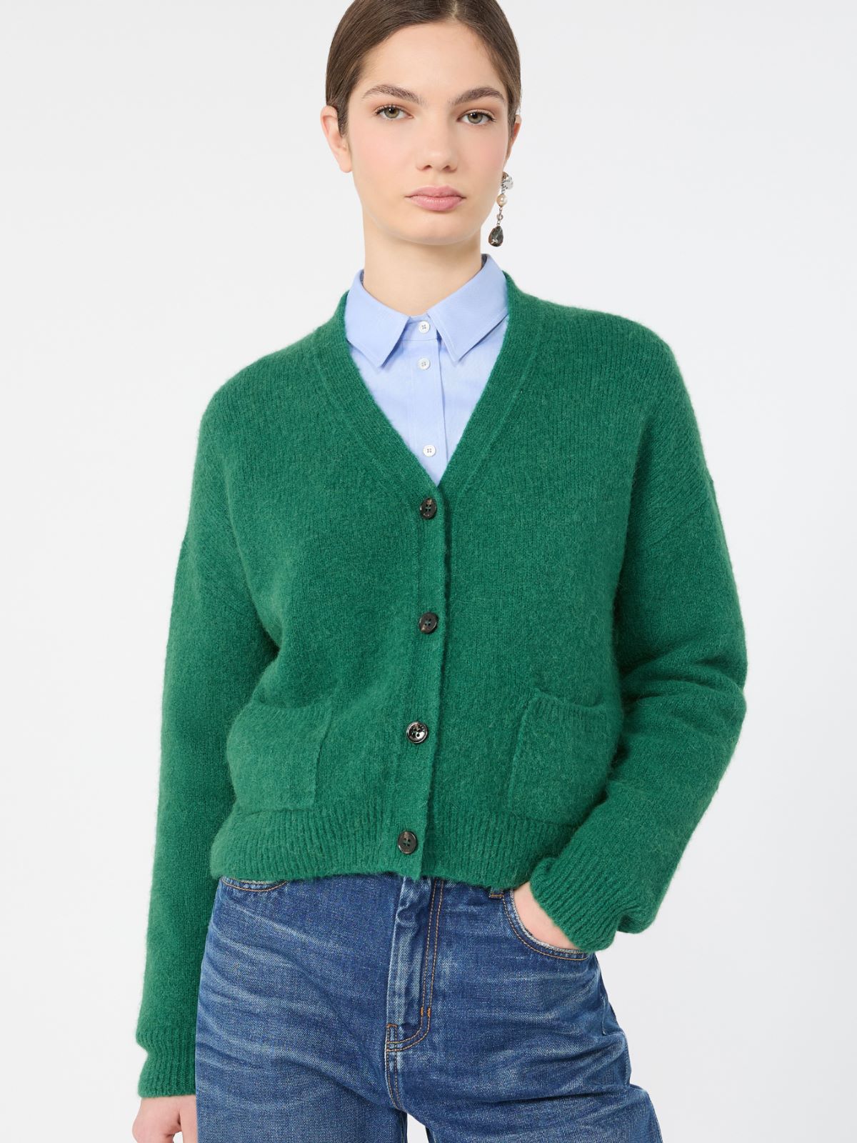 제타타 알파카 가디건 - DARK GREEN - Max Mara - 4