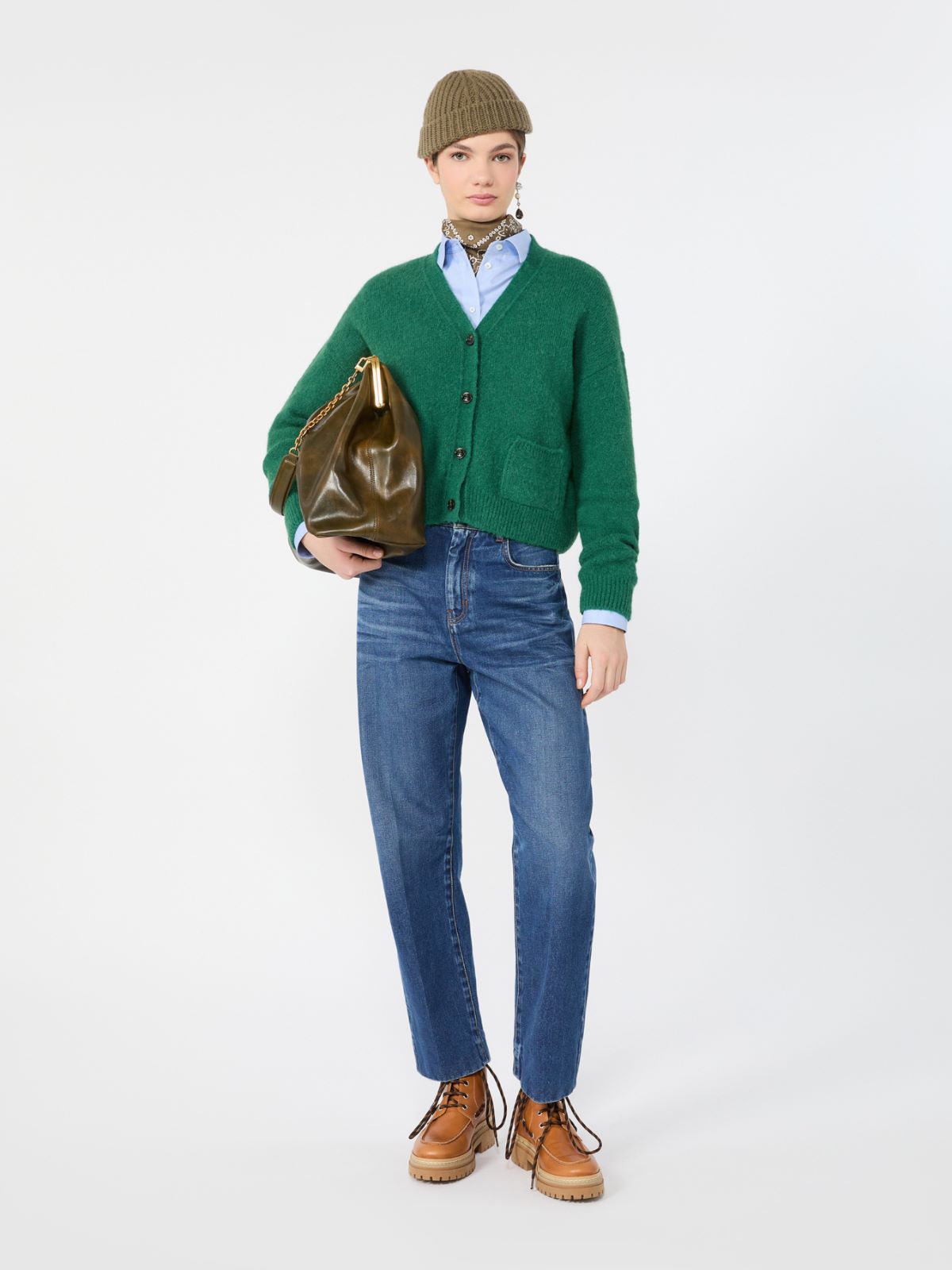 제타타 알파카 가디건 - DARK GREEN - Max Mara