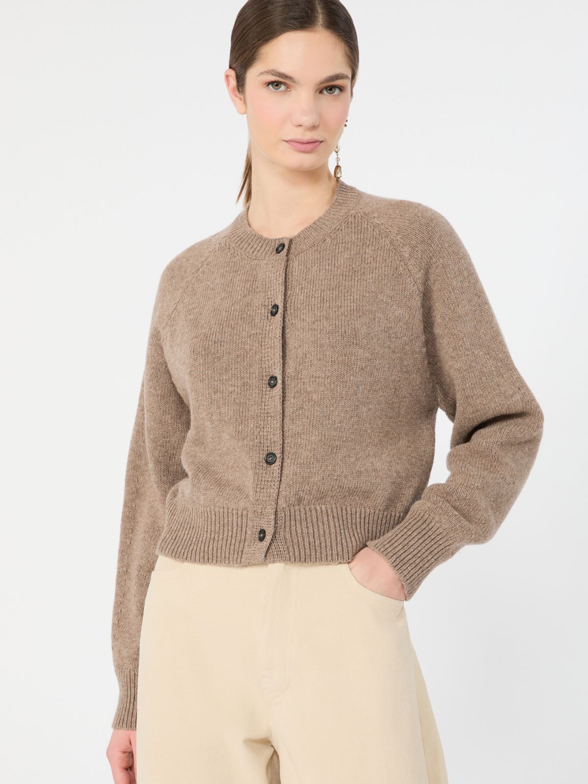옴브로사 버진울 가디건 - HAZELNUT BROWN - Max Mara - 4