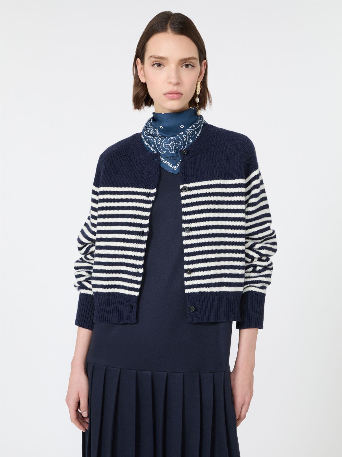 Cardigan in filato di lana - BLU - Max Mara - 4