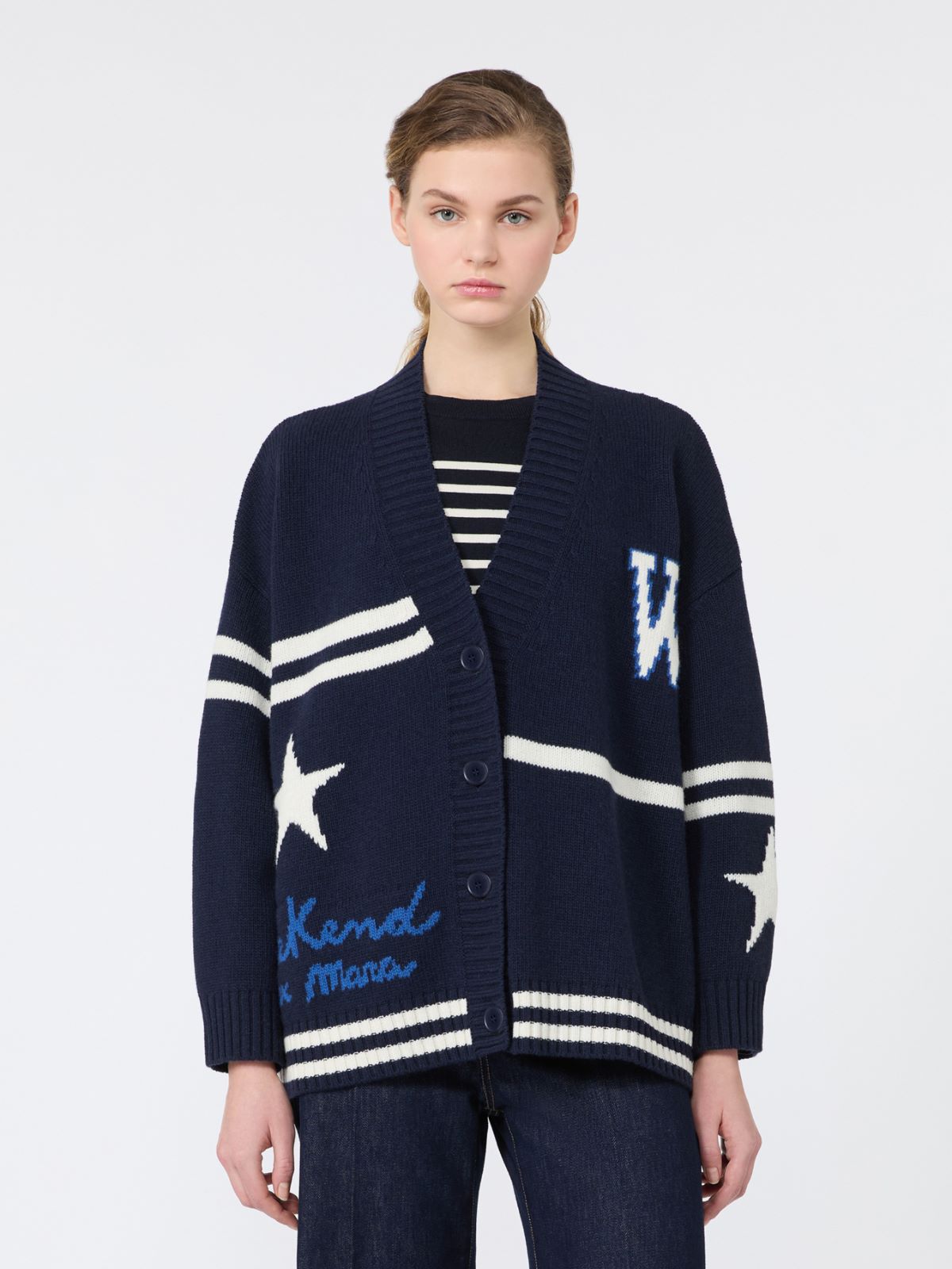 Żakardowy kardigan z wełny - ULTRAMARYNA - Max Mara - 2