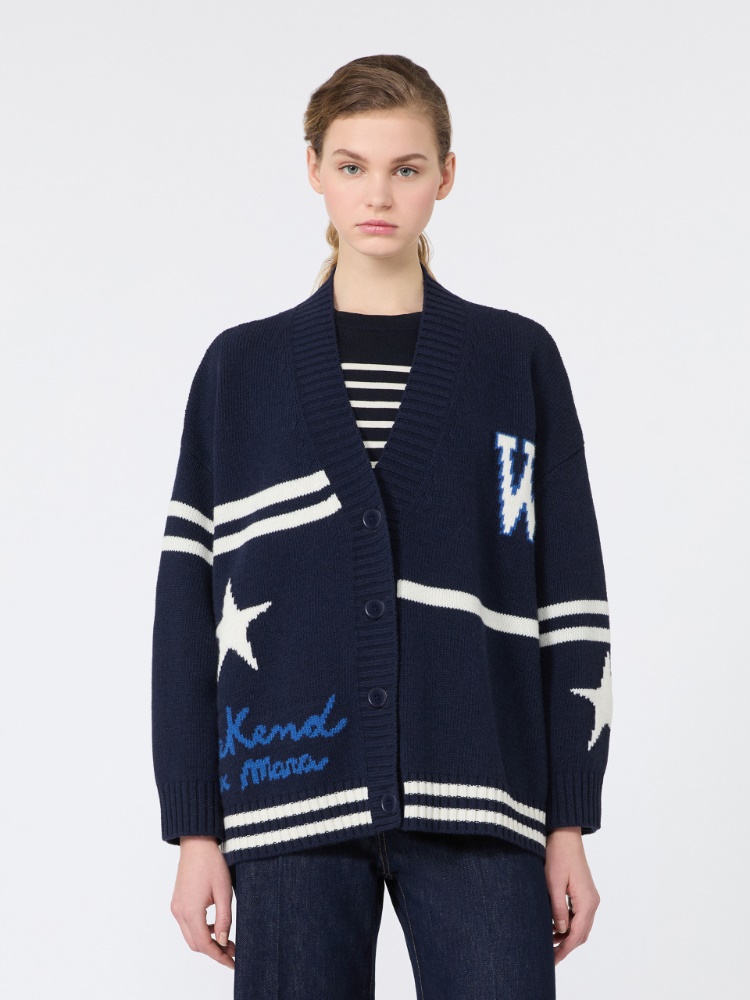 Żakardowy kardigan z wełny - ULTRAMARYNA - Max Mara - 2
