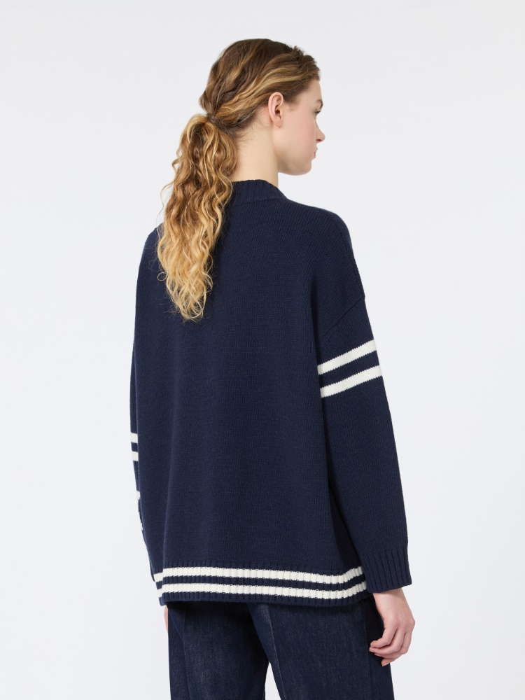 Żakardowy kardigan z wełny - ULTRAMARYNA - Max Mara - 3