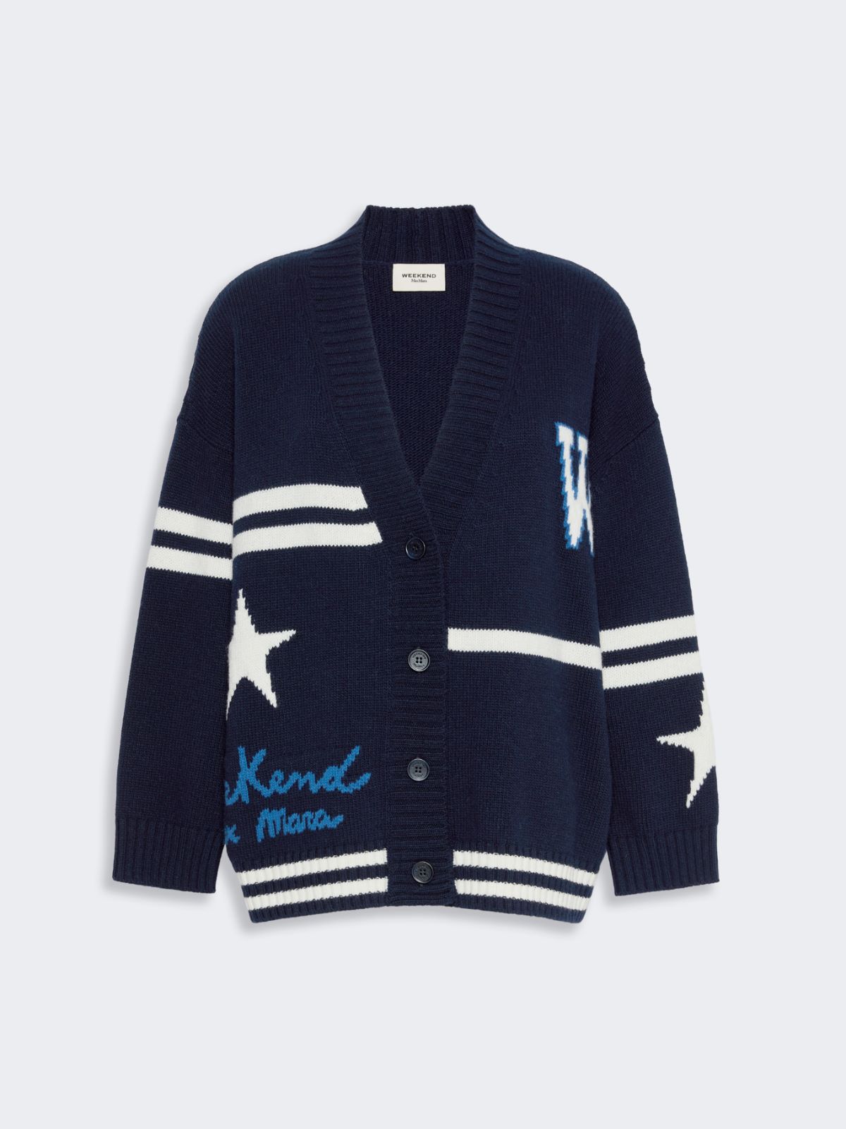Żakardowy kardigan z wełny - ULTRAMARYNA - Max Mara - 6