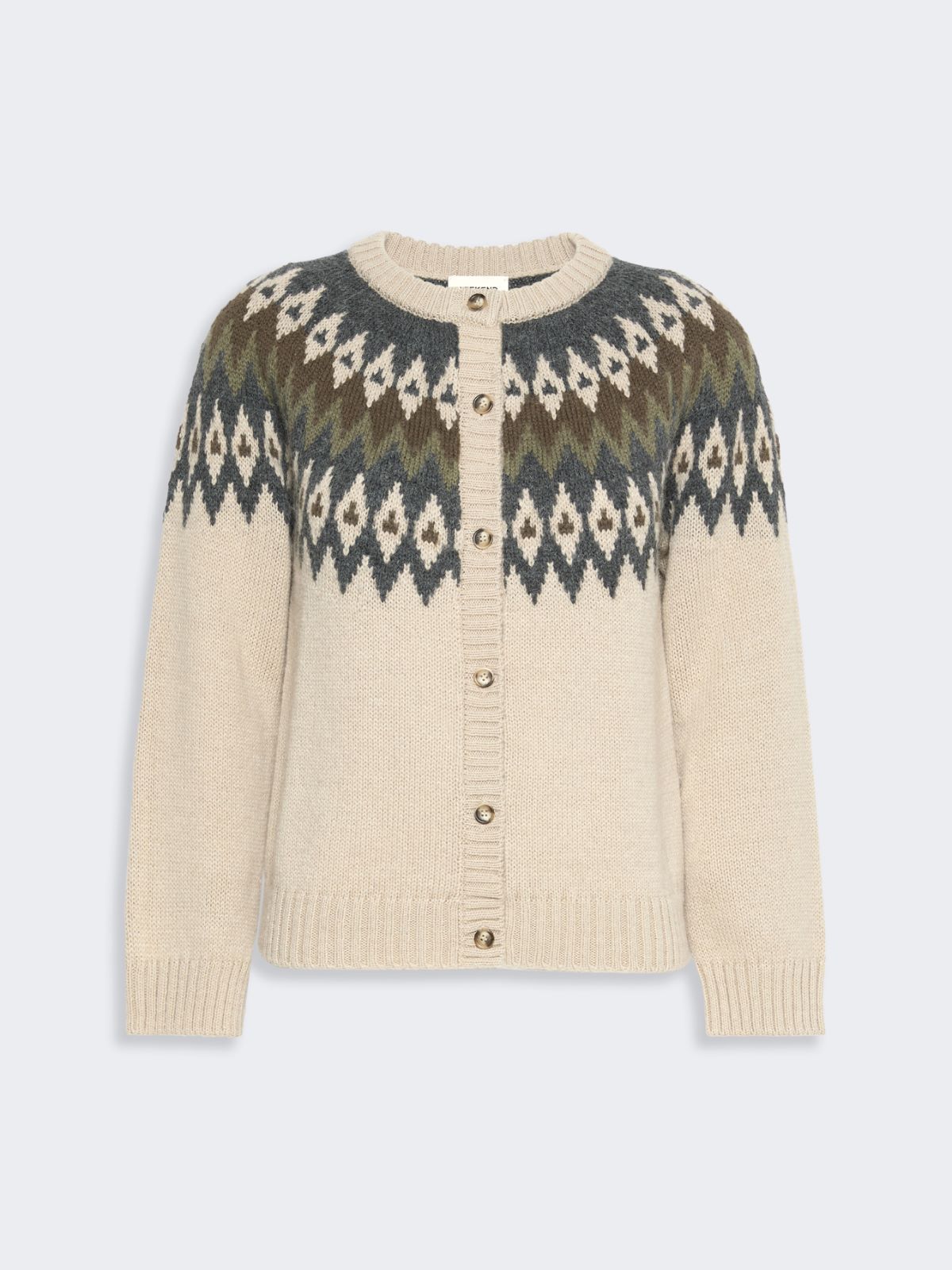 Alpaca and wool blend cardigan - BEIGE - Max Mara - 5