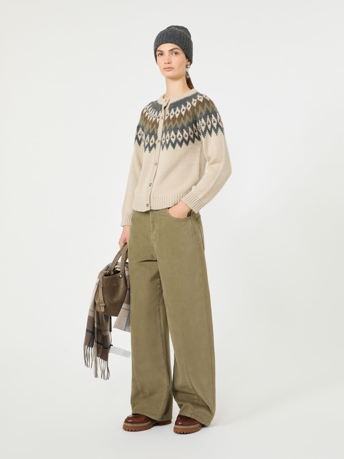 Alpaca and wool blend cardigan - BEIGE - Max Mara