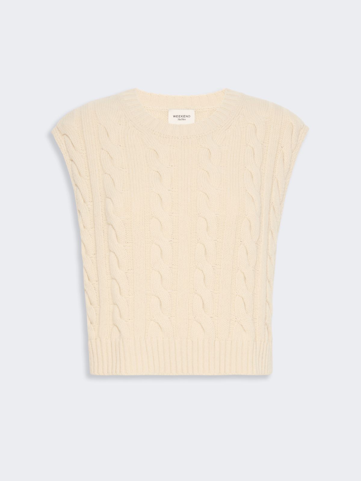 Gilet in filato di lana a trecce - GHIACCIO - Max Mara - 5