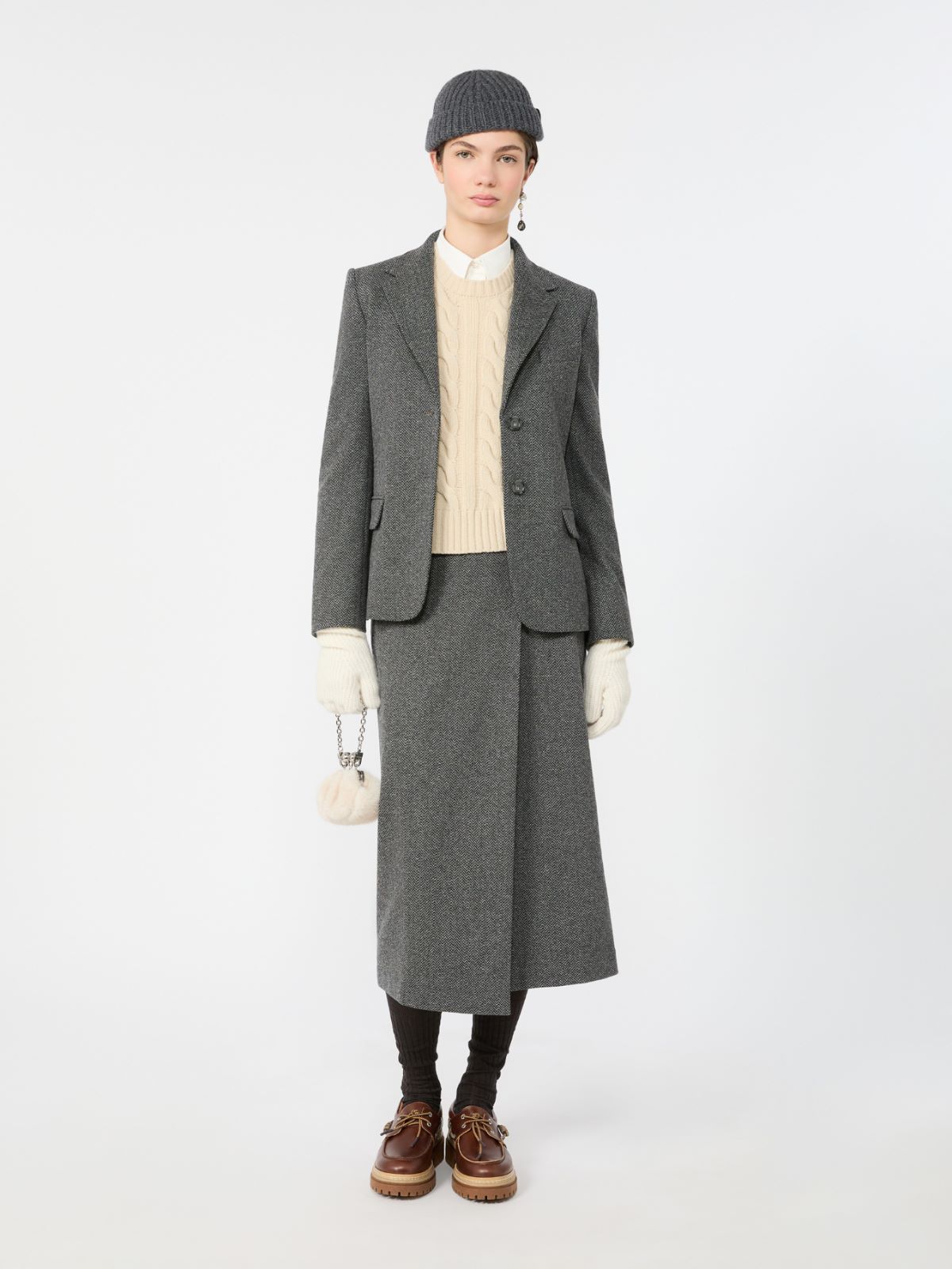 Cable knit wool yarn gilet + ICE - Max Mara