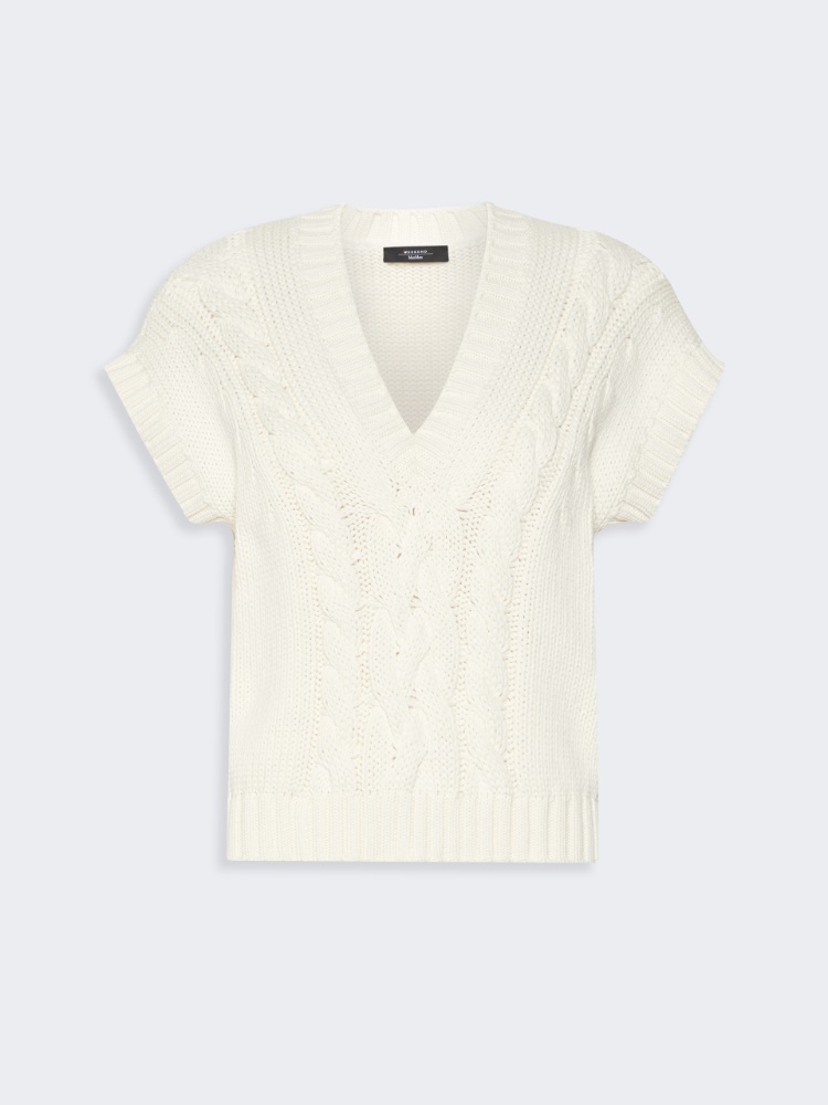 Gilet aus Baumwollgewebe - ECRU