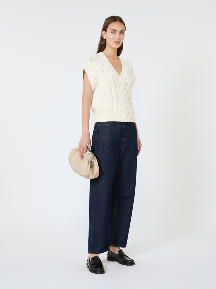 Gilet aus Baumwollgewebe - ECRU - 1