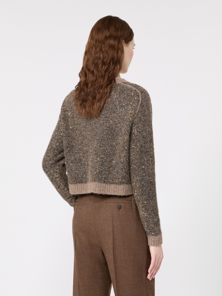 Maglia crop in misto alpaca - MARRON GLACE' - Max Mara - 3