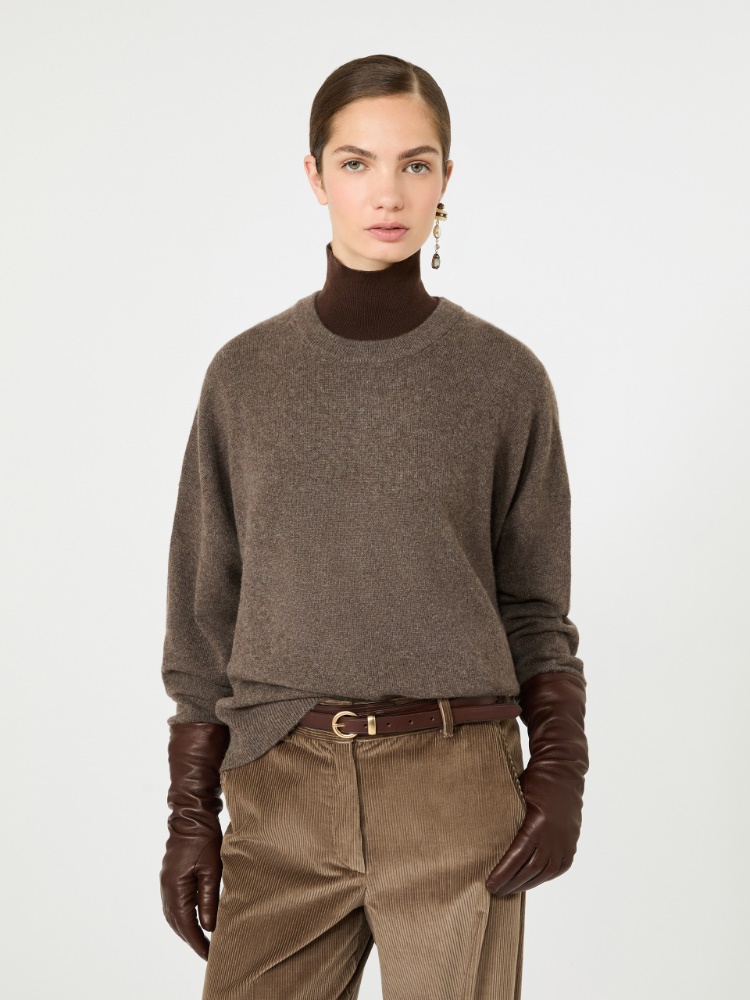 Cashmere yarn crew-neck jumper - MARRON GLACE' - Max Mara - 4