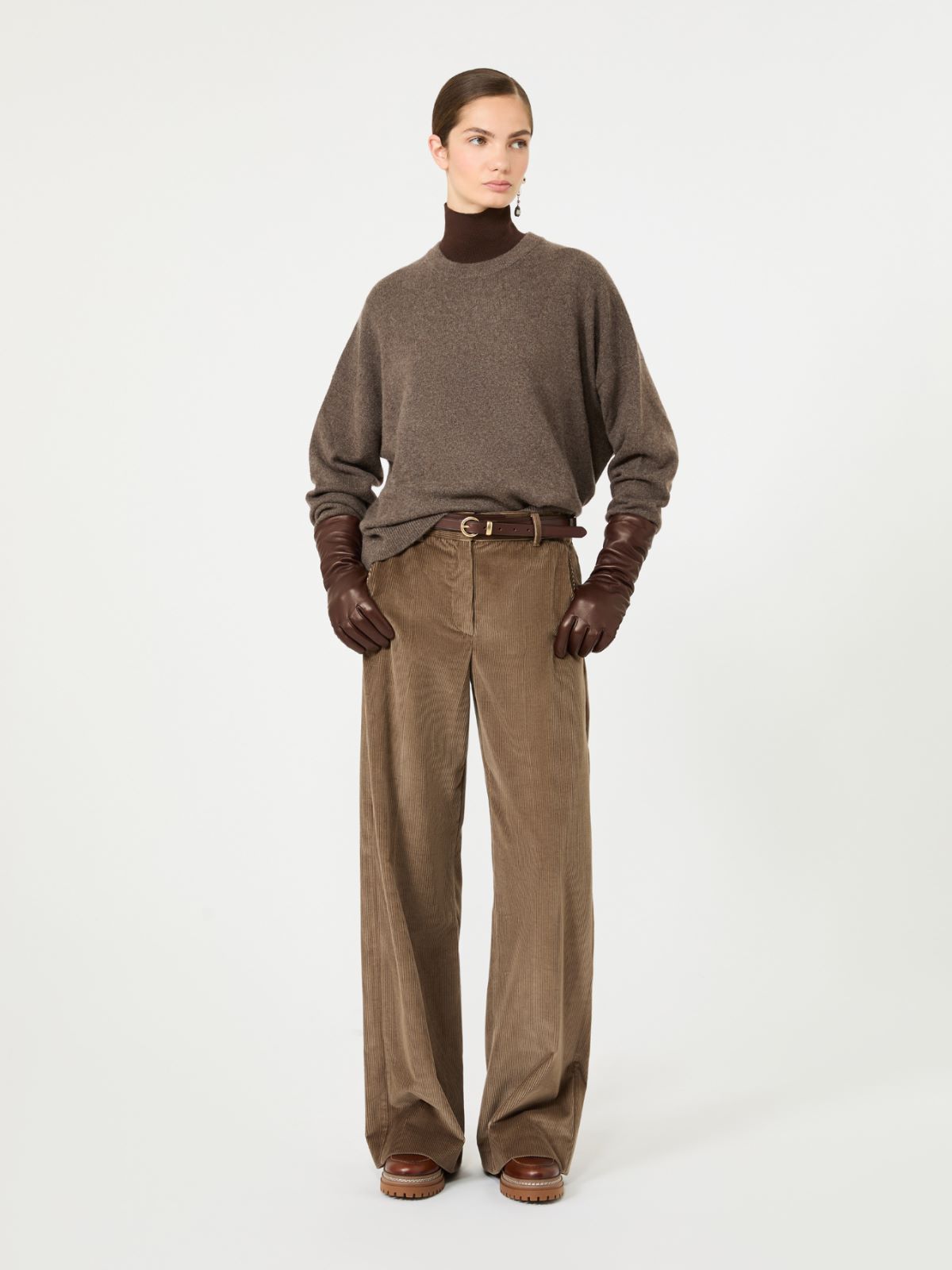 Cashmere yarn crew-neck jumper + MARRON GLACE' - Max Mara