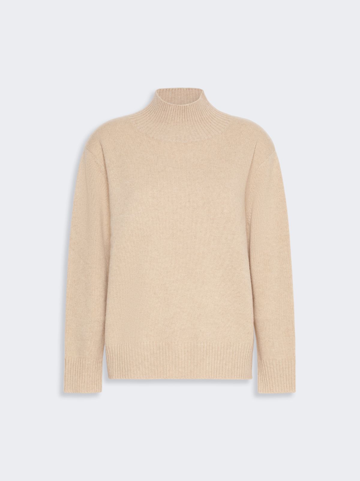 Sweter z golfem z kaszmiru - BEŻOWY - Max Mara - 5