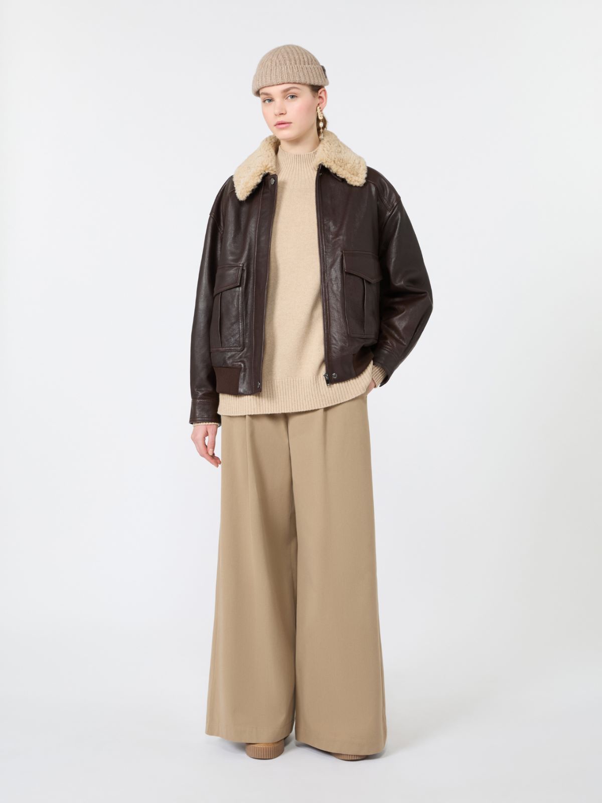 Cashmere turtleneck sweater - BEIGE