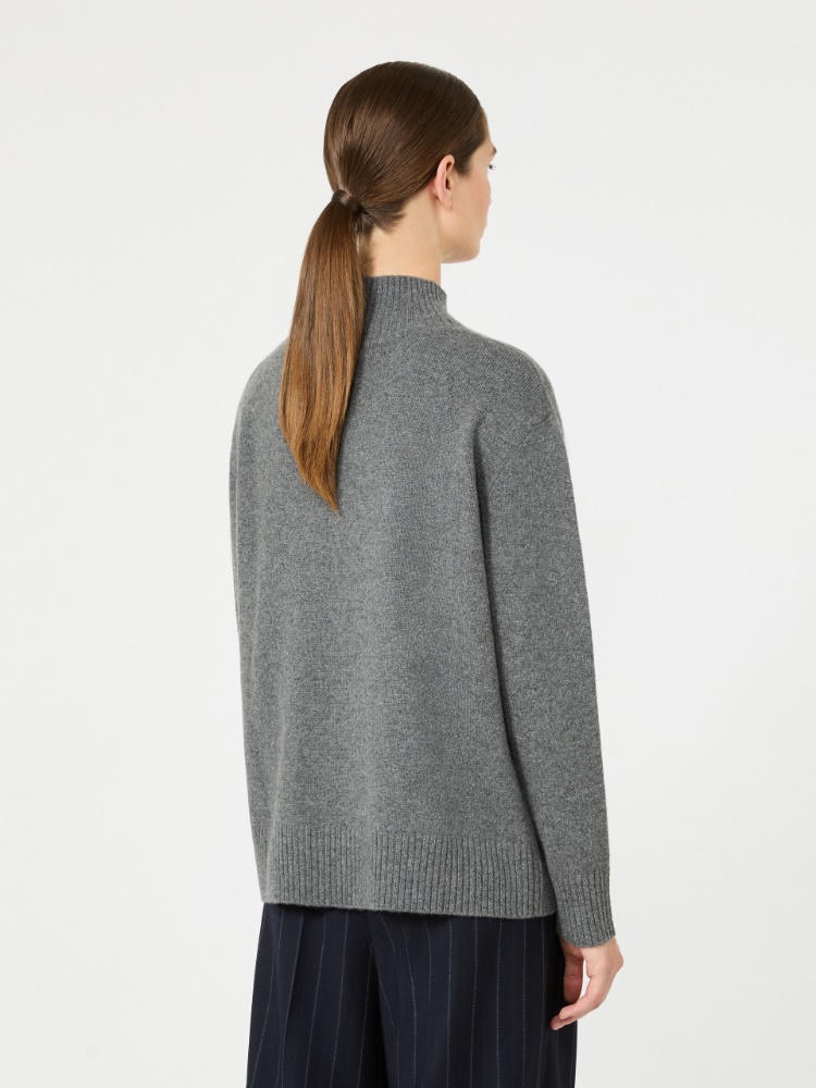 Cashmere turtleneck sweater - DARK GREY - Max Mara - 3