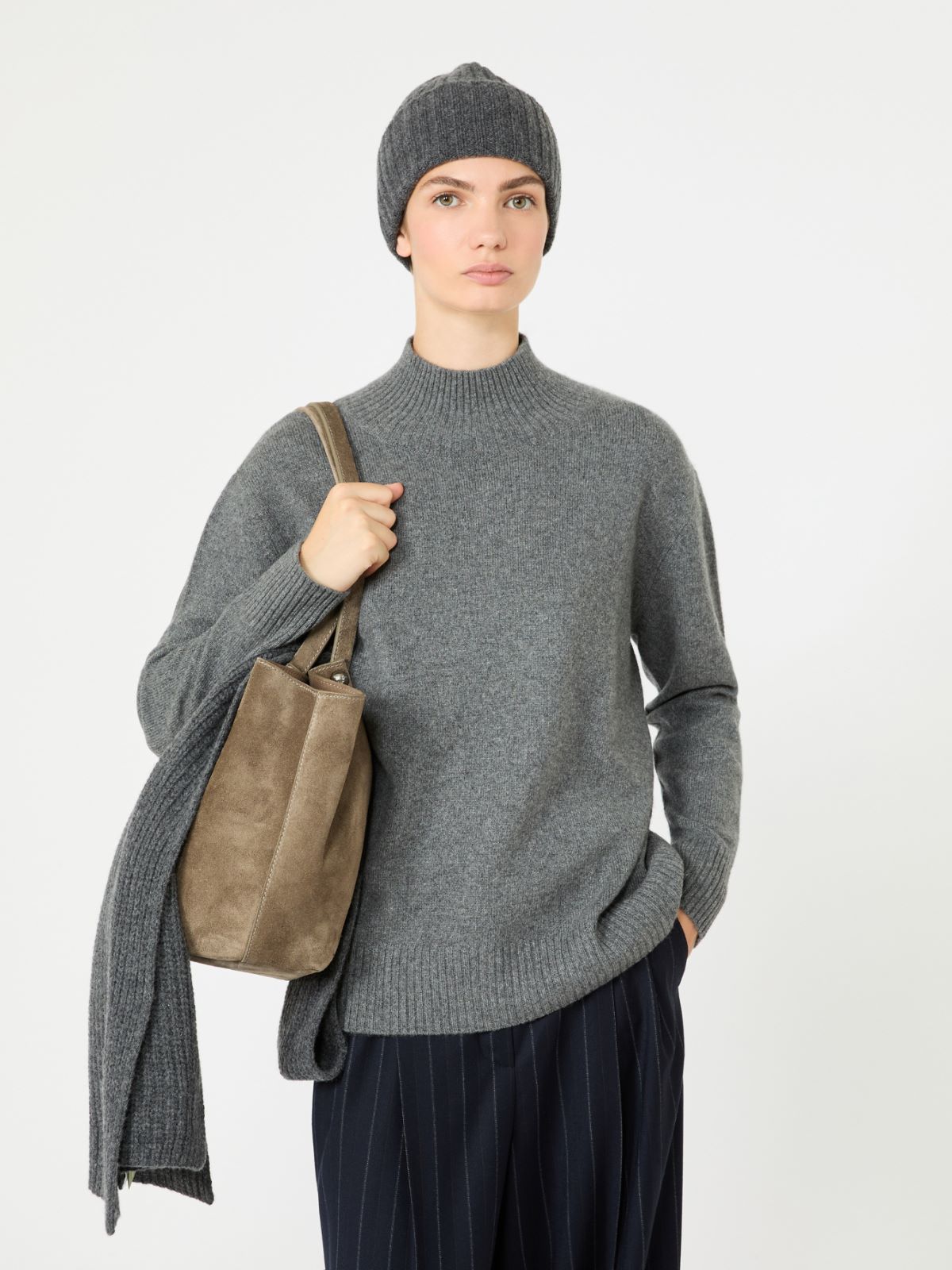 Cashmere turtleneck sweater - DARK GREY - Max Mara - 4