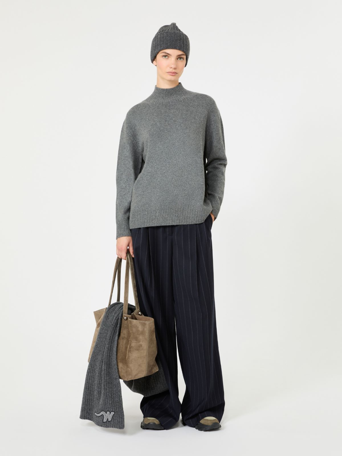 Cashmere turtleneck sweater - DARK GREY - Max Mara