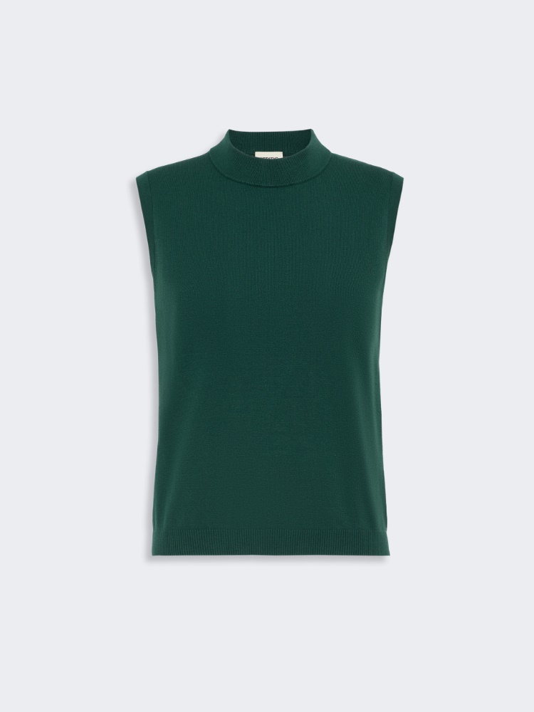 Stretch viscose sweater - GREEN