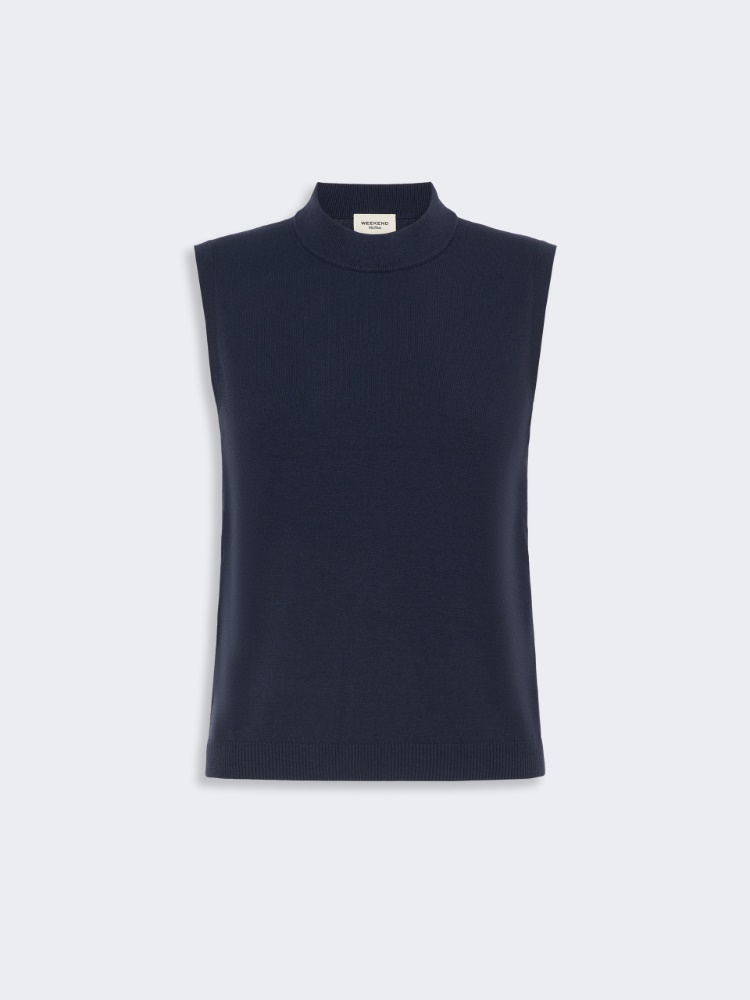 Stretch viscose sweater - NAVY - 5