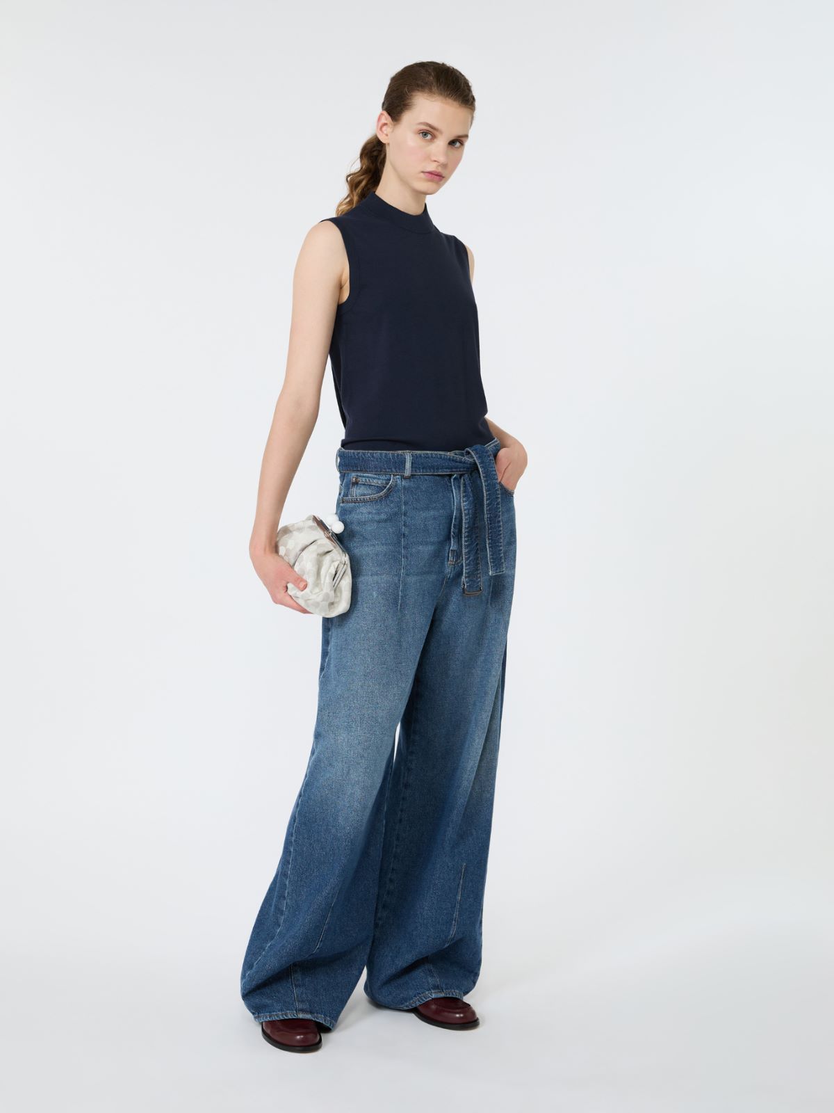 Stretch viscose sweater + NAVY - Max Mara