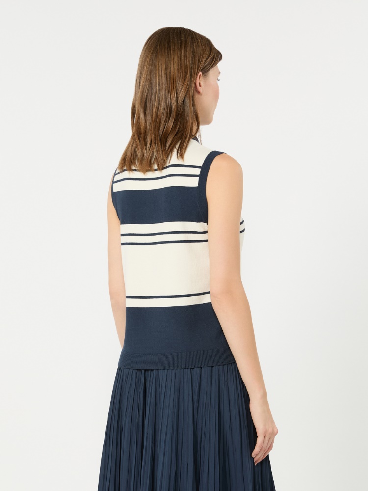 Stretch viscose sweater - NAVY - 3