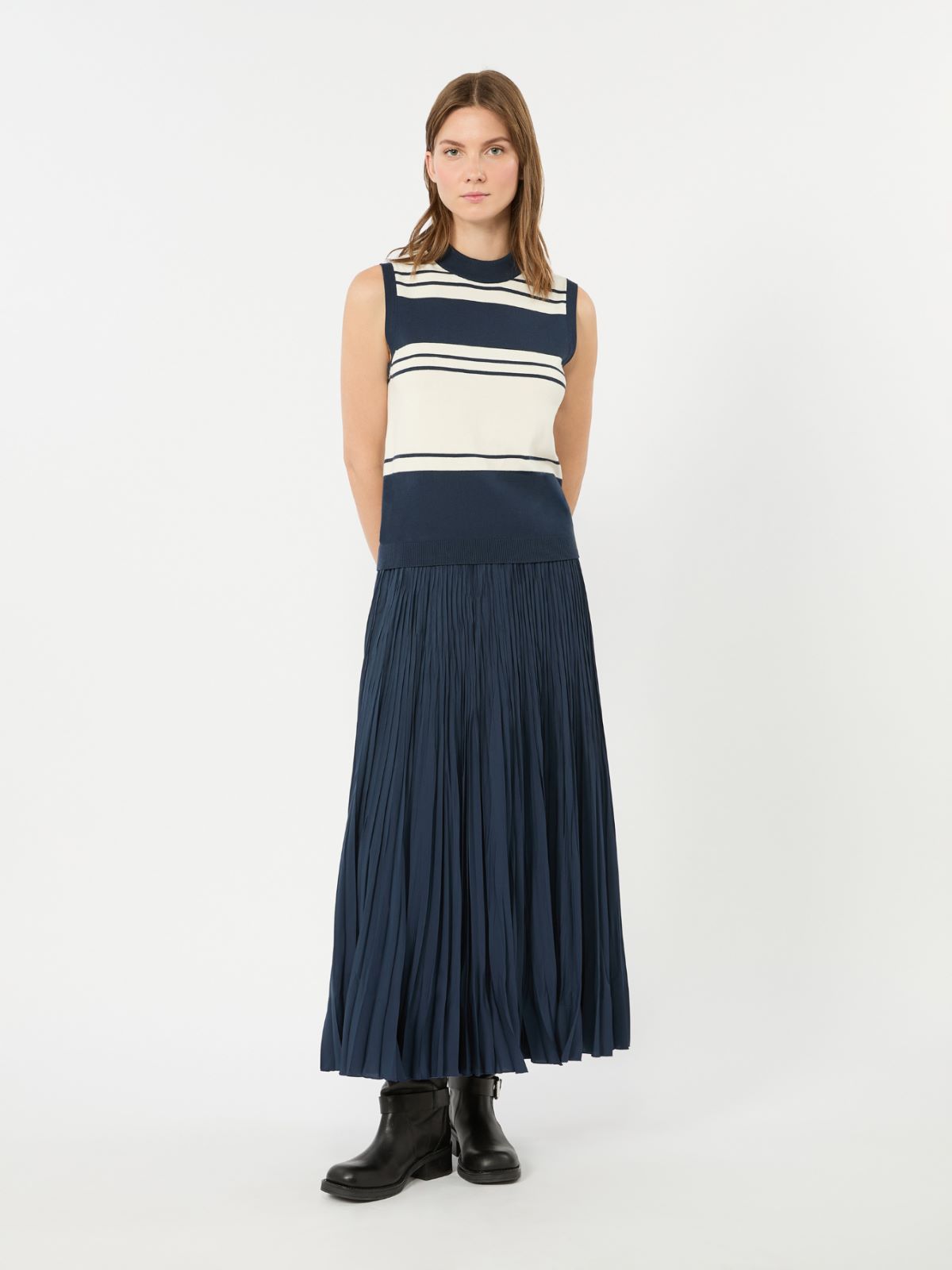 Maglia in viscosa stretch - BLU