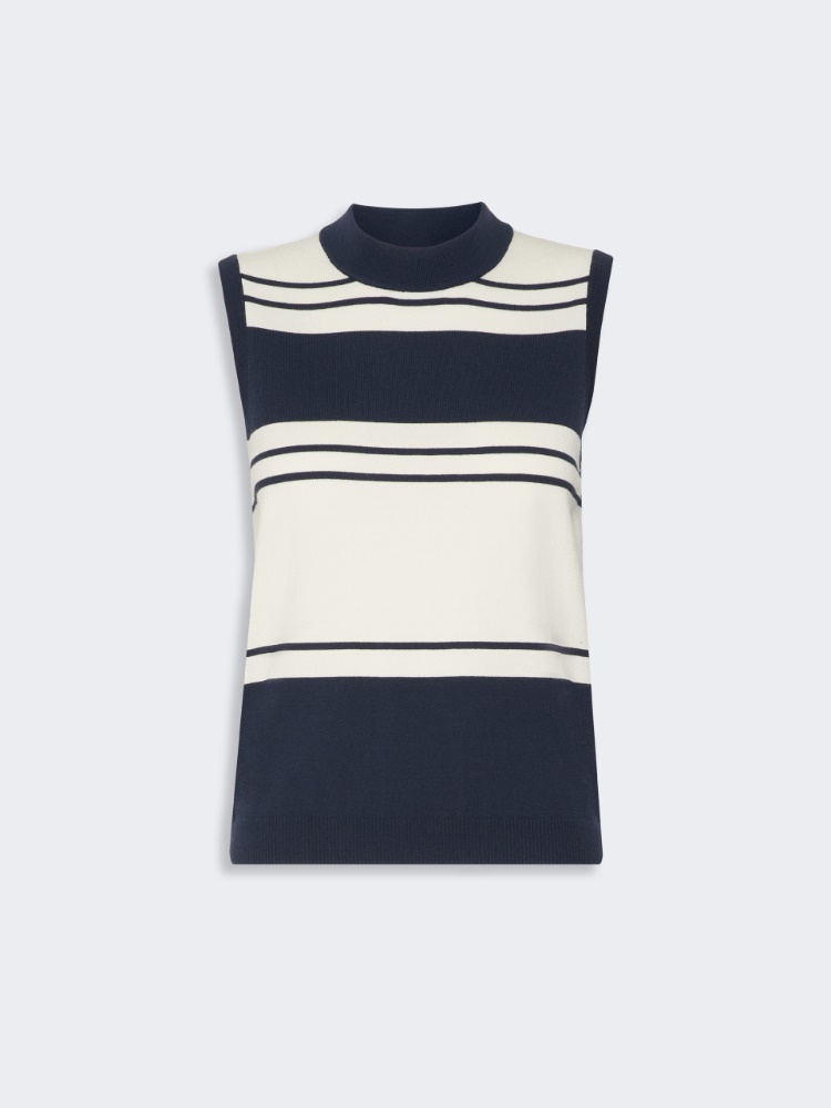 Stretch viscose sweater - NAVY