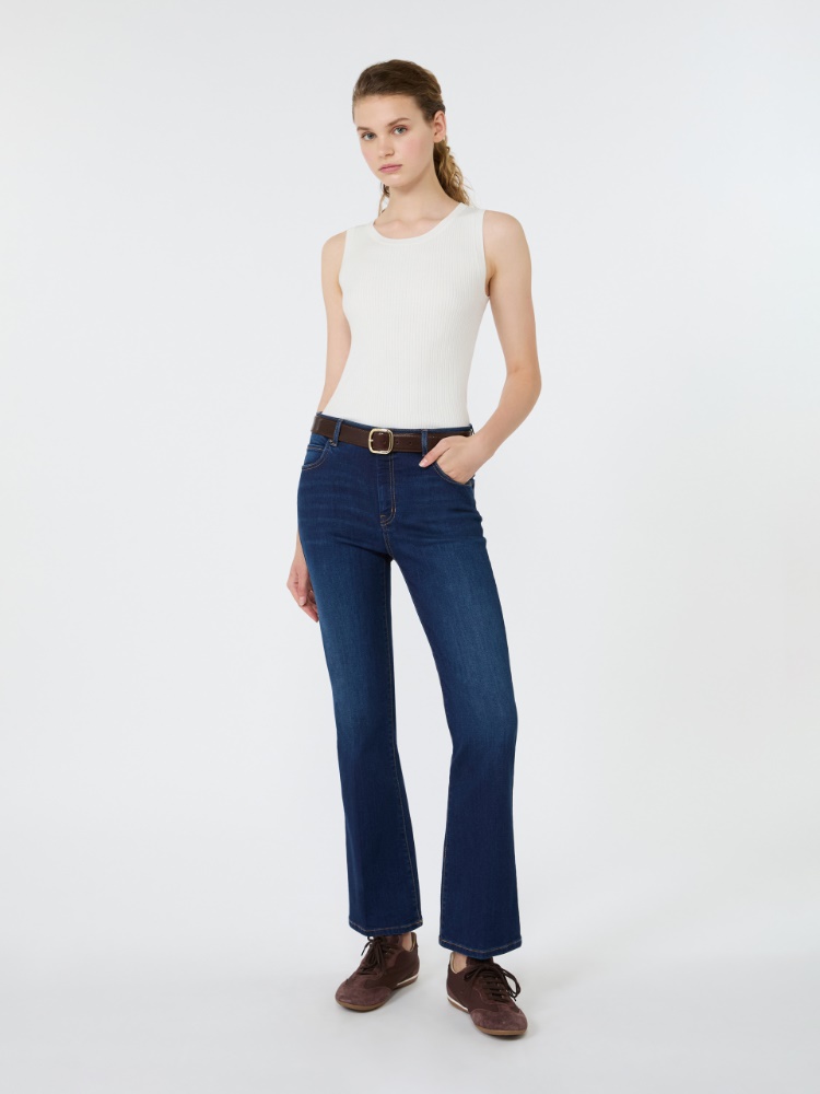 Sleeveless stretch viscose sweater - WHITE - 1