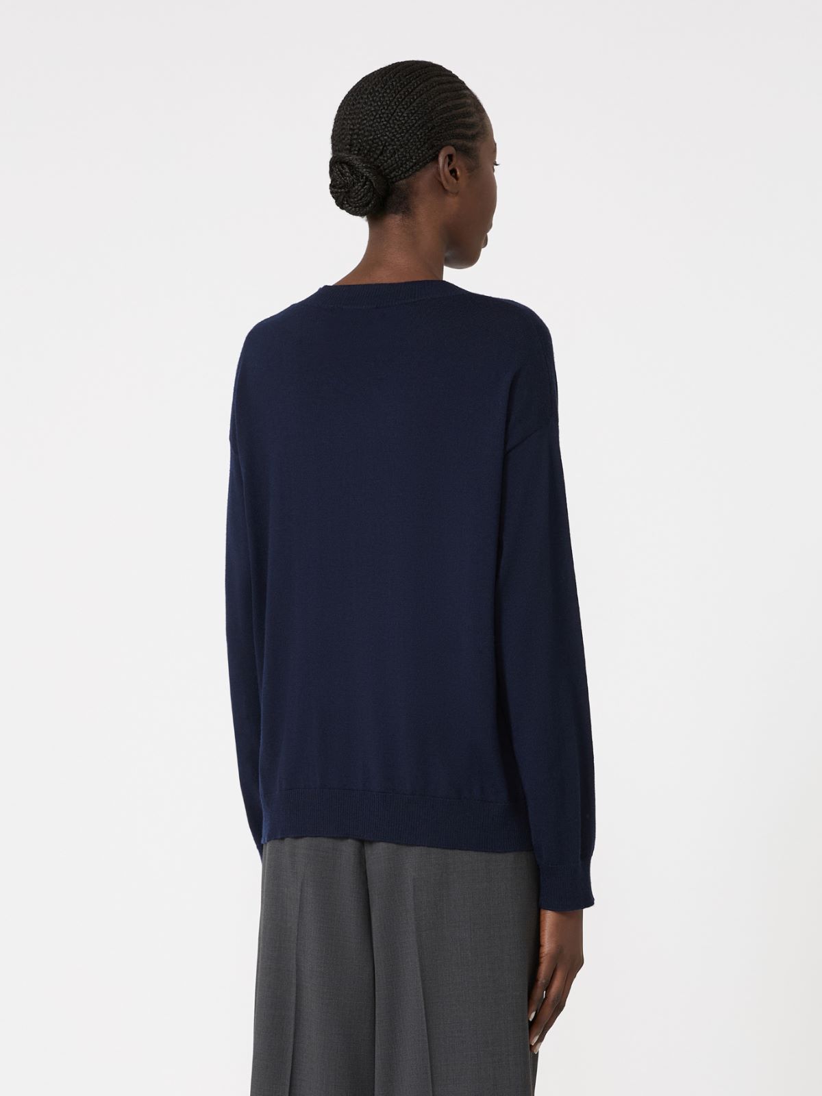 Weicher Pullover aus Wolle und Kaschmir - BLAU - Max Mara - 3