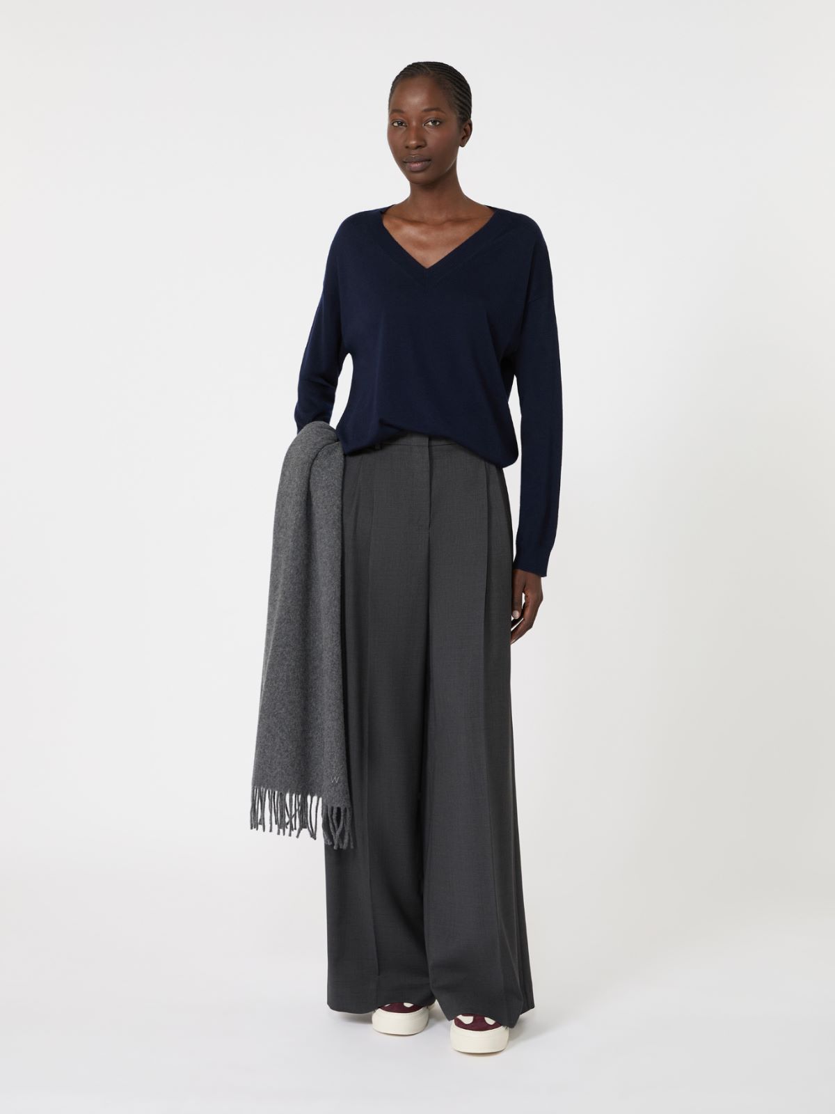 Weicher Pullover aus Wolle und Kaschmir - BLAU - Max Mara