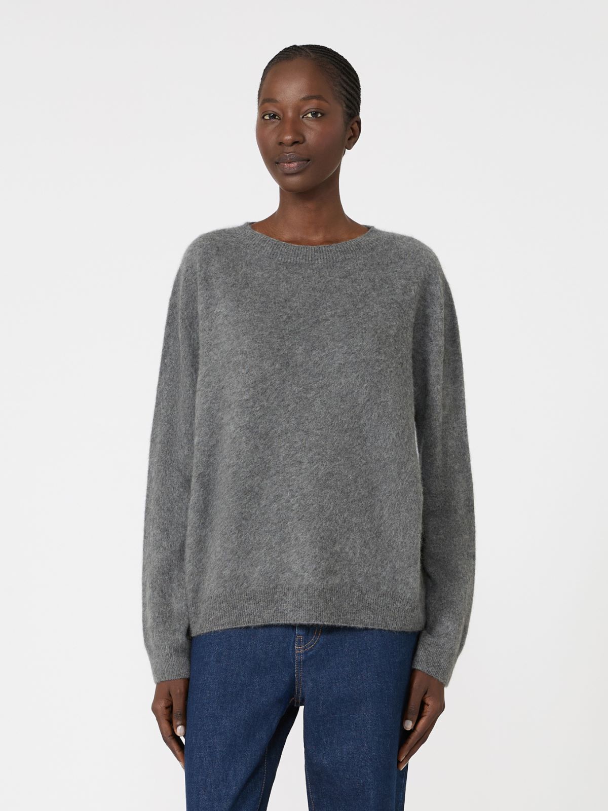 Wool and cashmere crewneck sweater - DARK GREY - Max Mara - 2