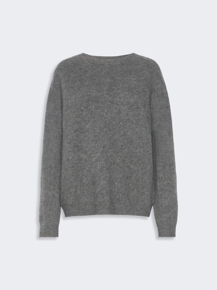 Wool and cashmere crewneck sweater - DARK GREY - Max Mara - 4