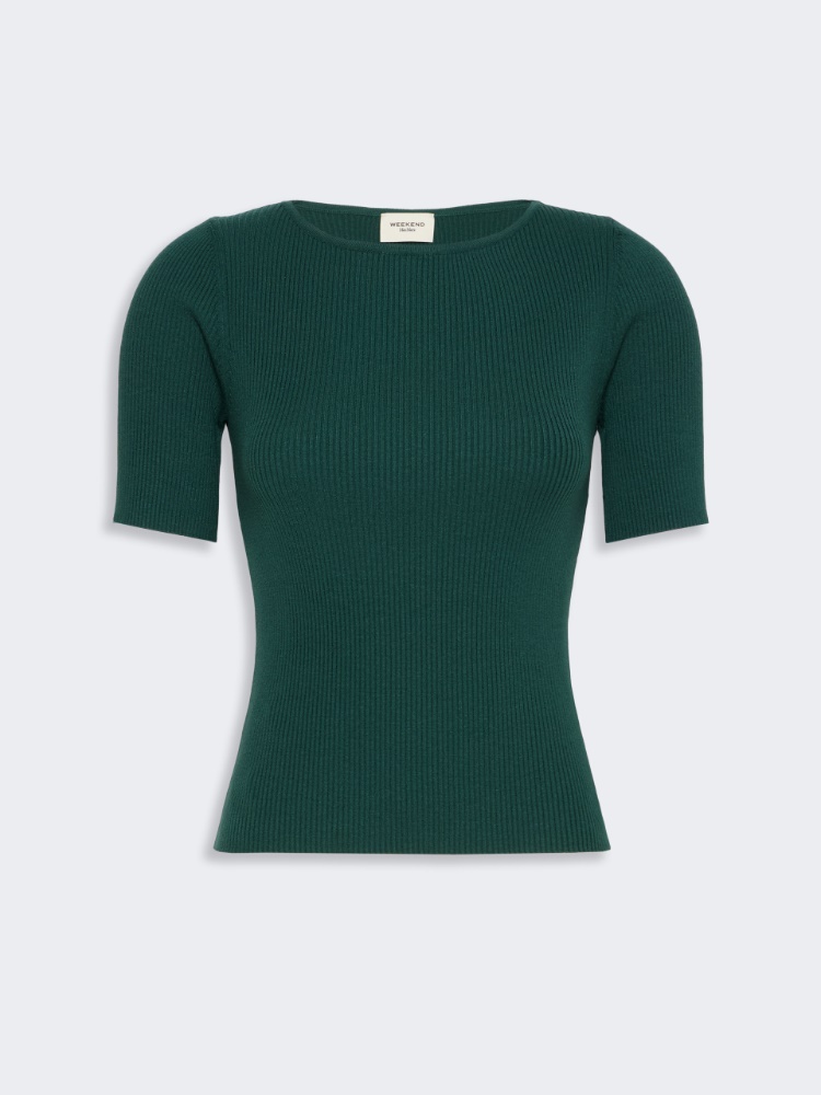 Slim-fit stretch viscose sweater