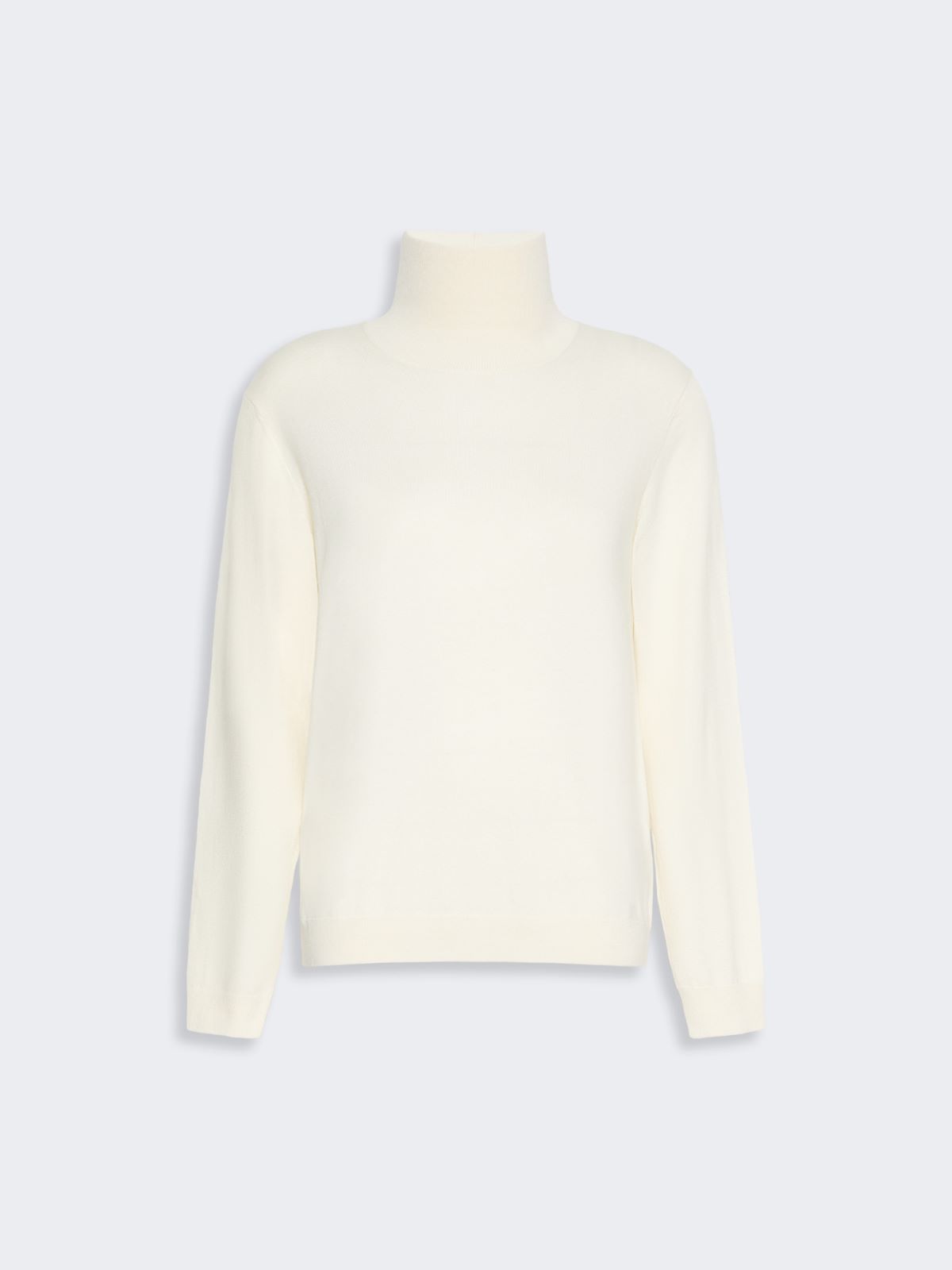 Wool and silk knit turtleneck - IVORY - Max Mara - 5