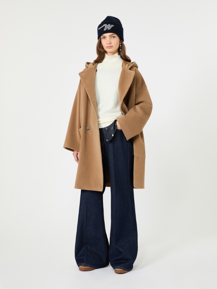 Wool and silk knit turtleneck - IVORY - Max Mara