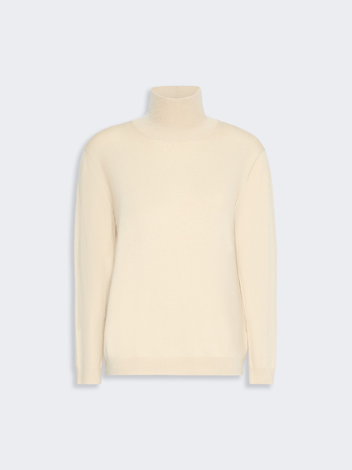 Wool and silk knit turtleneck - SAND - Max Mara - 5