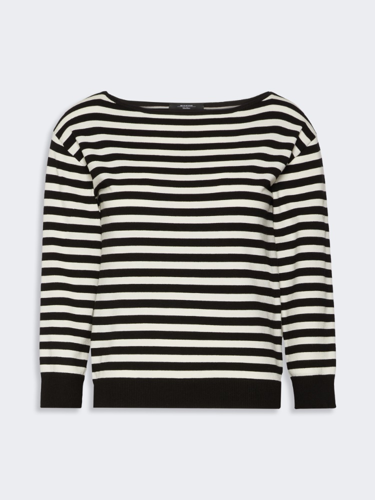 Stockinette-stitched viscose yarn sweater