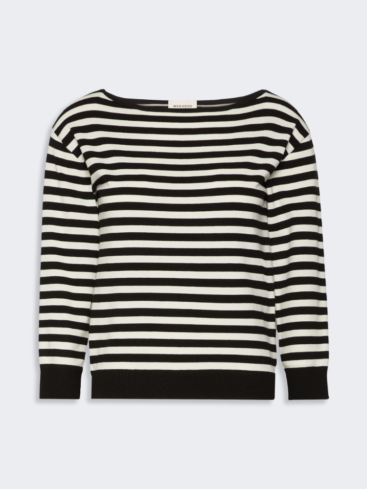 Jersey de hilado de punto derecho de viscosa - NEGRO