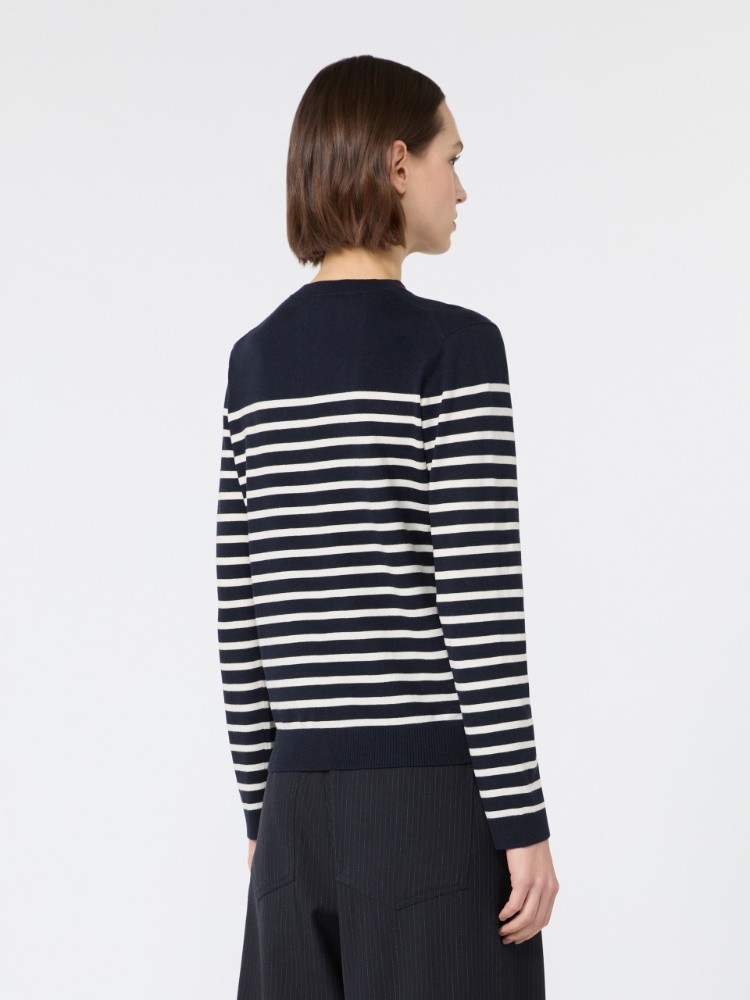 [シチリア] シルク ウール ニット - NAVY - Max Mara - 3