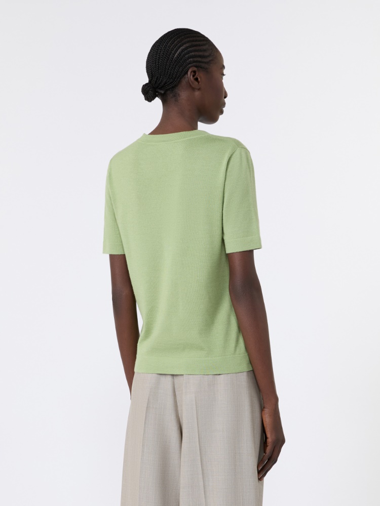 Maglia in lana, seta e cachemire - VERDE - Max Mara - 3