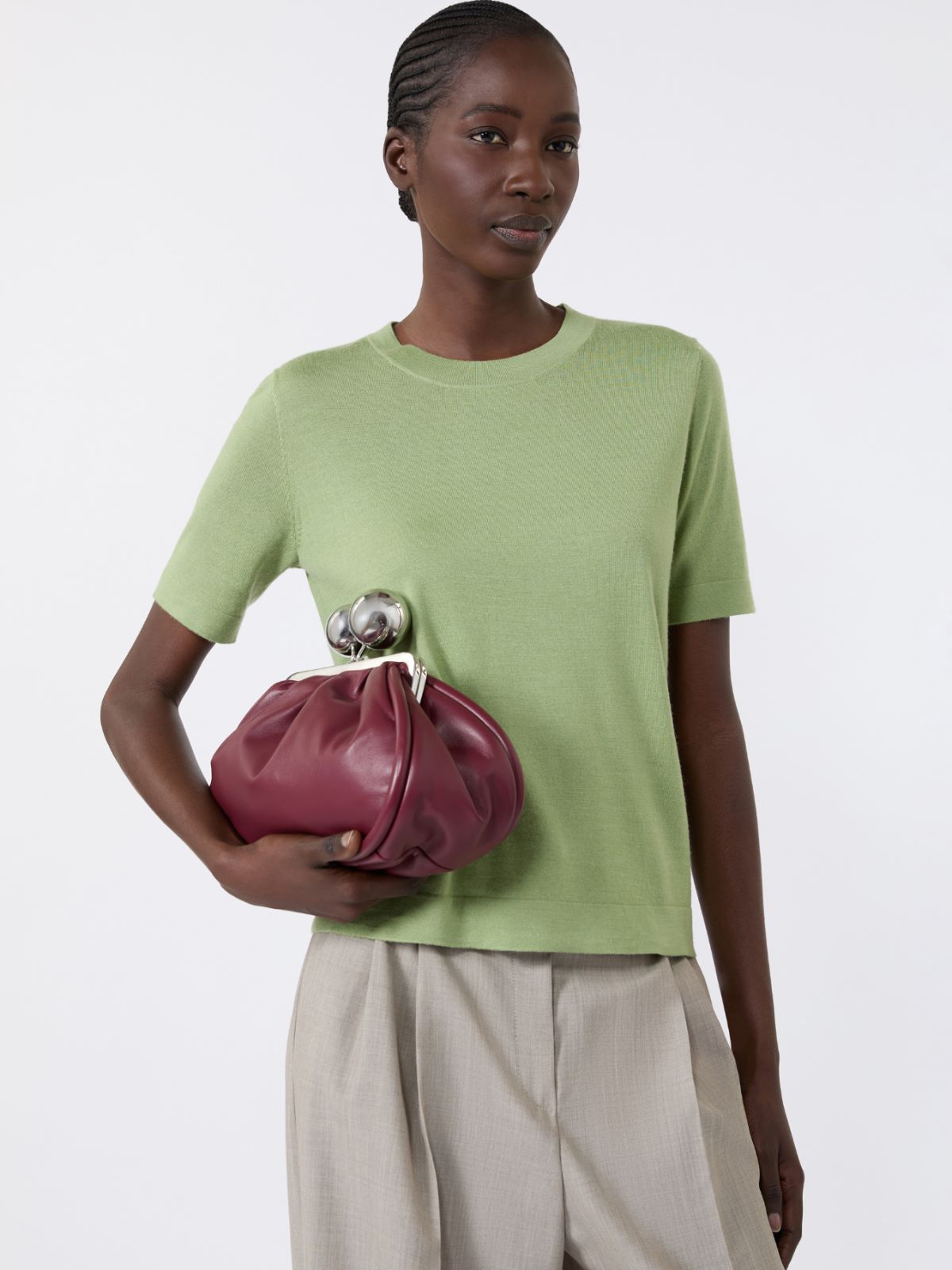 Maglia in lana, seta e cachemire - VERDE - Max Mara - 4