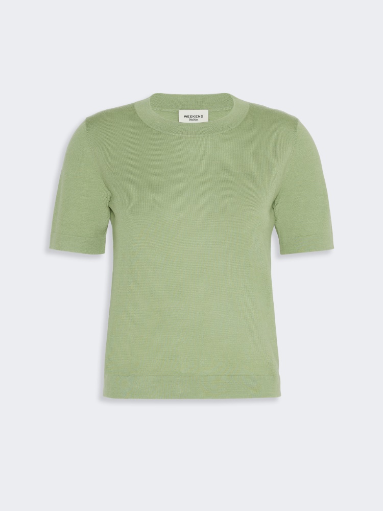 Wool, silk and cashmere sweater - GREEN