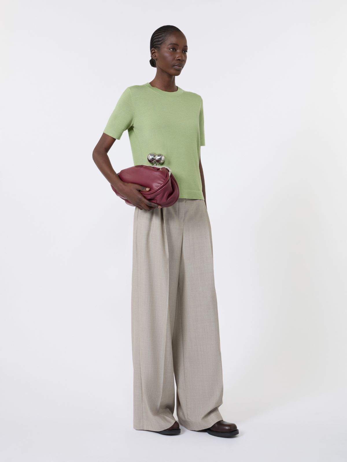 Maglia in lana, seta e cachemire - VERDE - Max Mara
