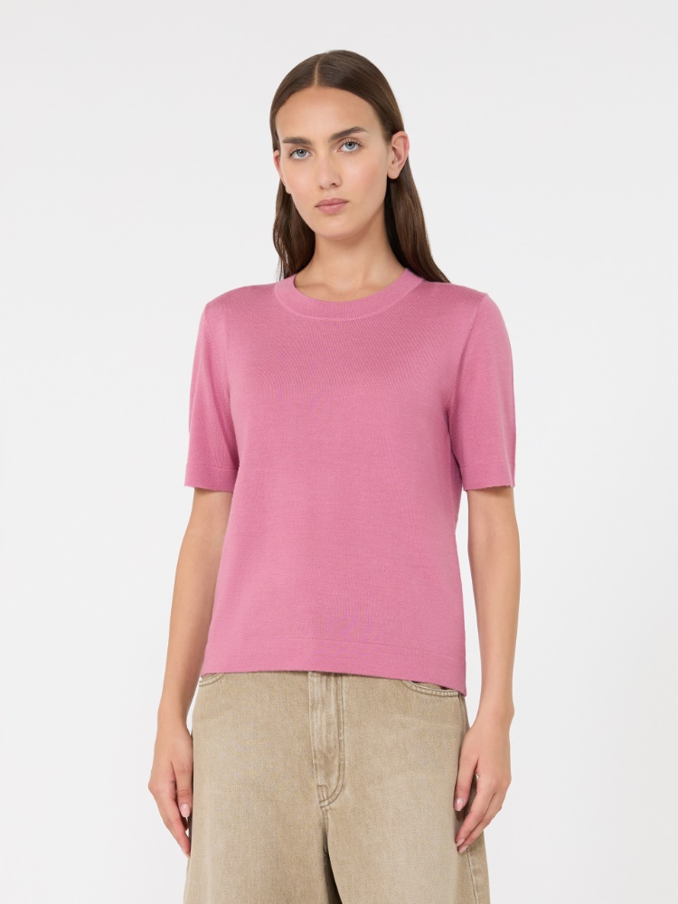 Wool, silk and cashmere sweater - RASPBERRY - Max Mara - 2