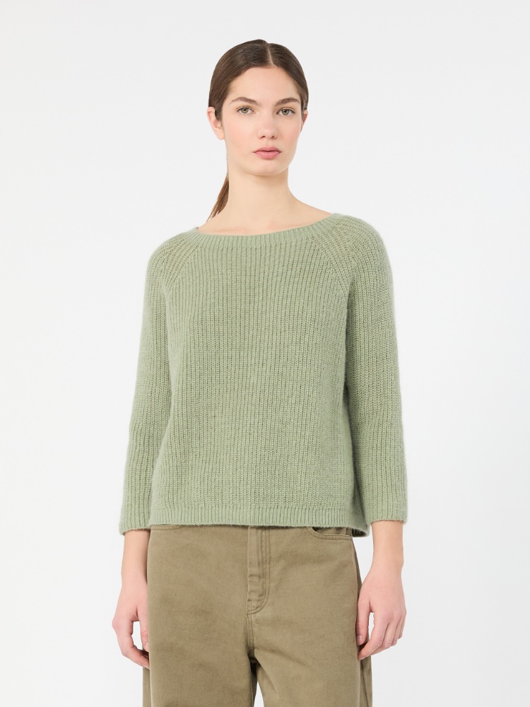 Maglia in filato di misto mohair - VERDE SALVIA - Max Mara - 2