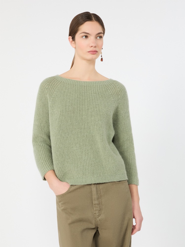 Maglia in filato di misto mohair - VERDE SALVIA - Max Mara - 4