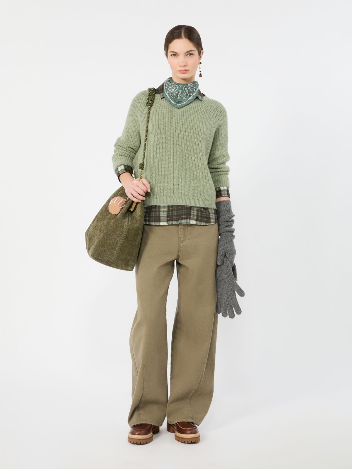 Maglia in filato di misto mohair + VERDE SALVIA - Max Mara