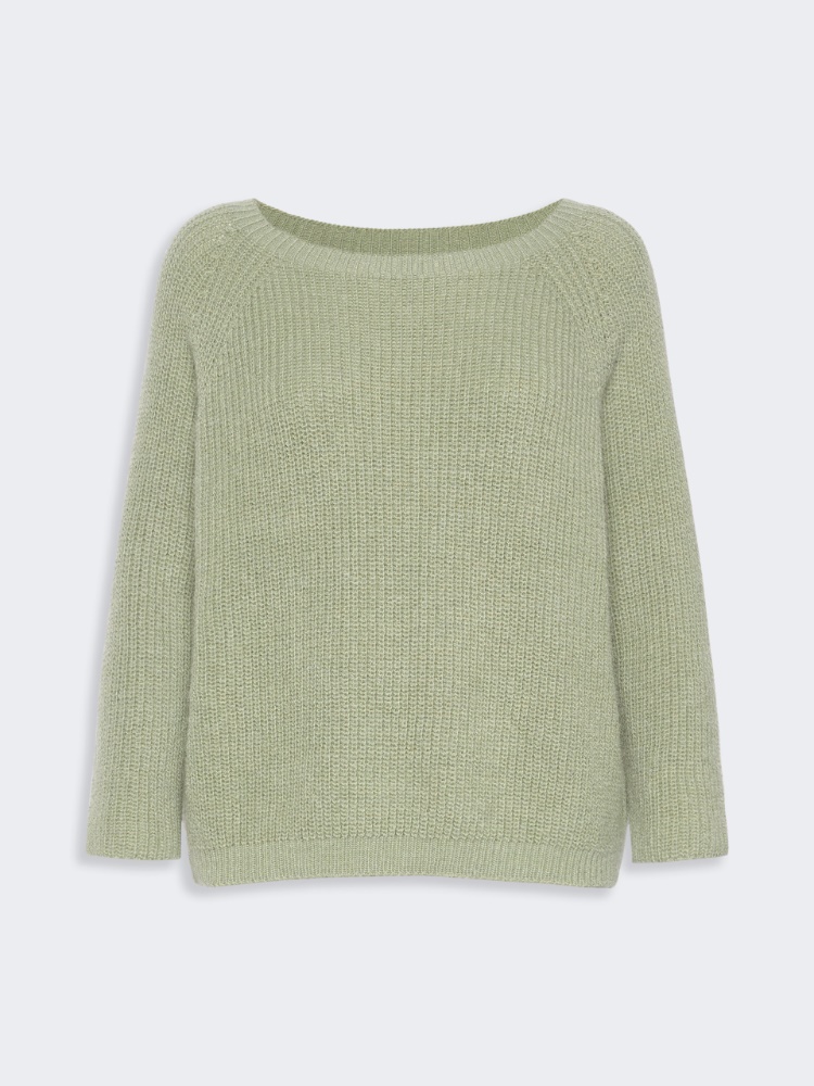 Maglia in filato di misto mohair - VERDE SALVIA