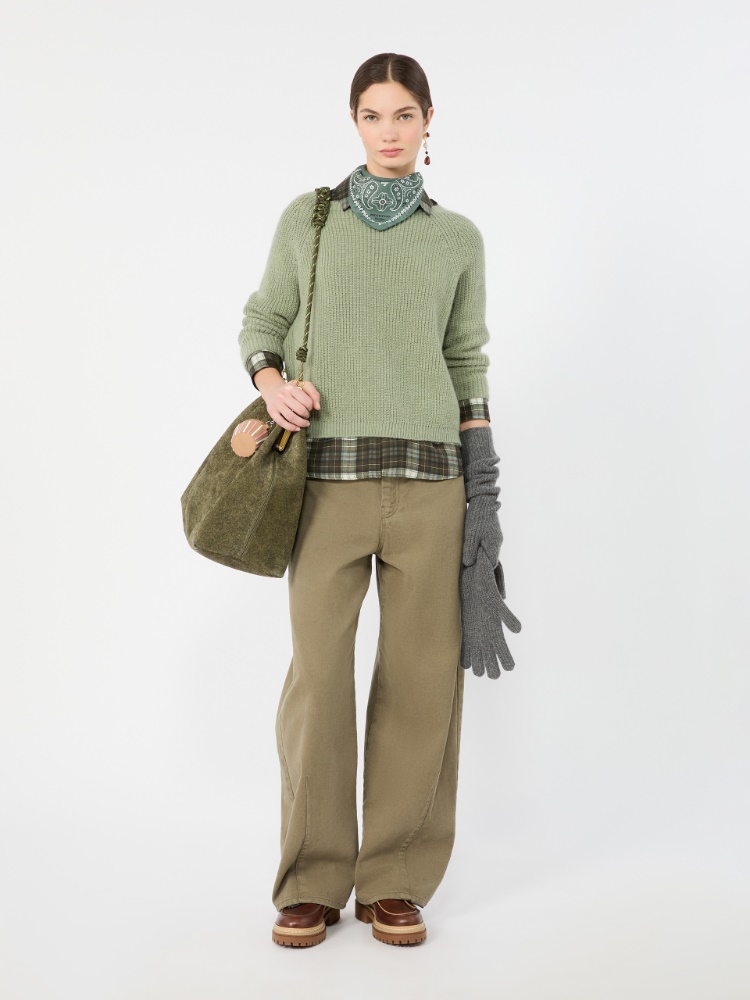Maglia in filato di misto mohair - VERDE SALVIA - Max Mara